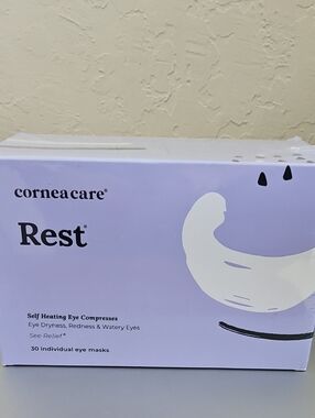Cornea Care Rest Self Heating Mask Compress Dry Eyes Fast Relief 30ct New Seal